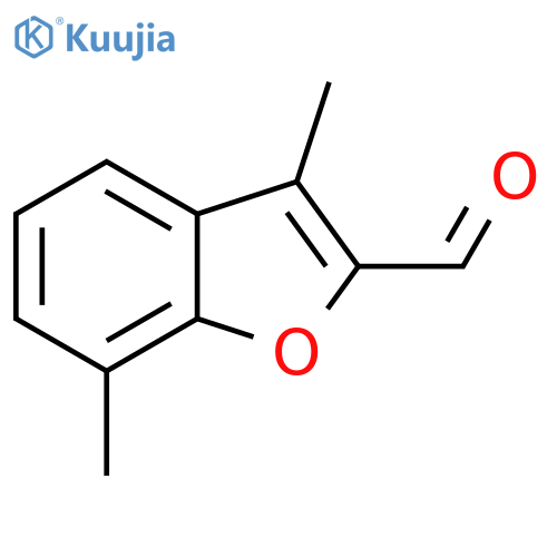 2-Benzofurancarboxaldehyde, 3,7-dimethyl- structure