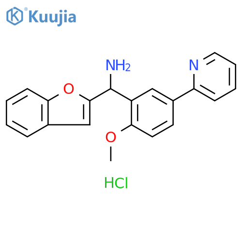 2-Benzofuranmethanamine, α-[2-methoxy-5-(2-pyridinyl)phenyl]-, hydrochloride (1:1) structure