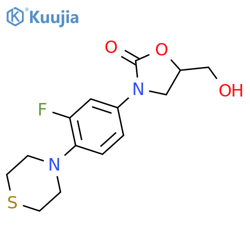 (R)-3-(3-Fluoro-4-thiomorpholinophenyl)-5-(hydroxymethyl)oxazolidin-2-one structure