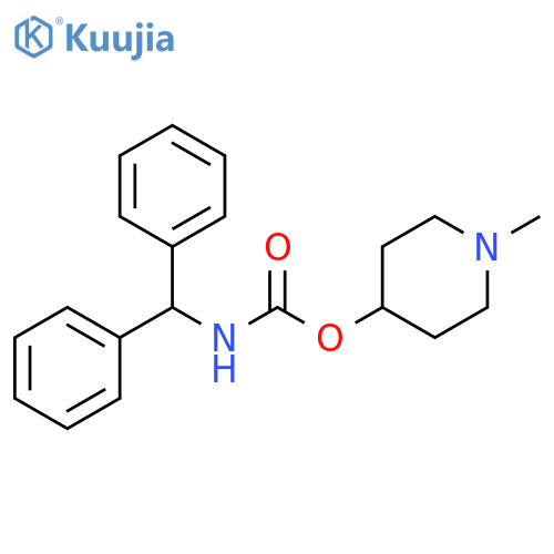 Carbamic acid, (diphenylmethyl)-, 1-methyl-4-piperidinyl ester structure