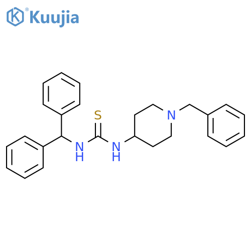 Thiourea, N-(diphenylmethyl)-N'-[1-(phenylmethyl)-4-piperidinyl]- structure