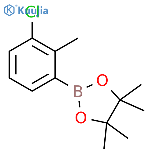 2-(3-chloro-2-methylphenyl)-4,4,5,5-tetramethyl-1,3,2-dioxaborolane structure
