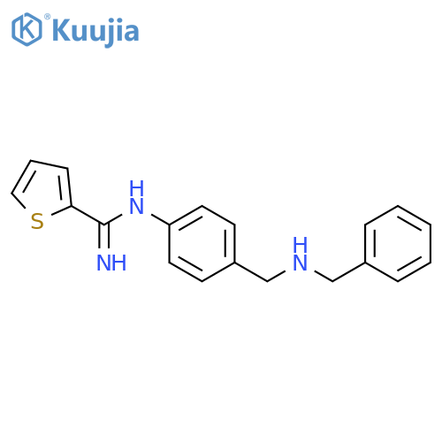 2-Thiophenecarboximidamide,N-[4-[[(phenylmethyl)amino]methyl]phenyl]- structure