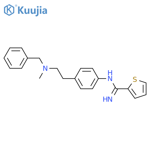 2-Thiophenecarboximidamide,N-[4-[2-[methyl(phenylmethyl)amino]ethyl]phenyl]- structure