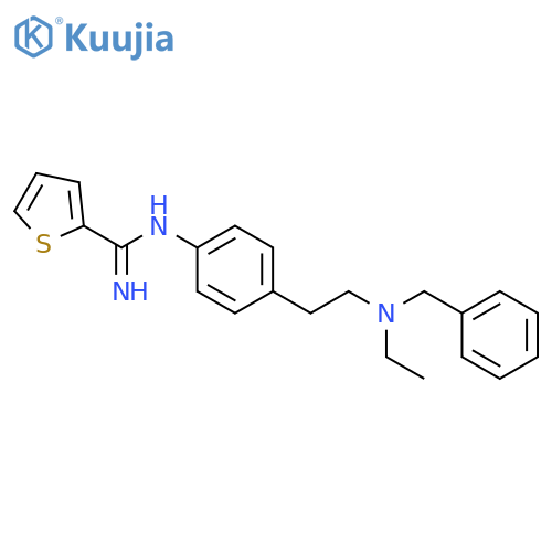 2-Thiophenecarboximidamide,N-[4-[2-[ethyl(phenylmethyl)amino]ethyl]phenyl]- structure