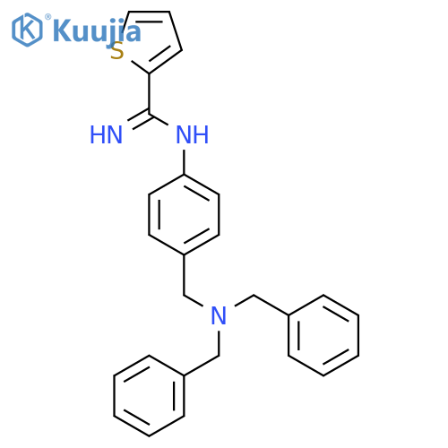2-Thiophenecarboximidamide,N-[4-[[bis(phenylmethyl)amino]methyl]phenyl]- structure
