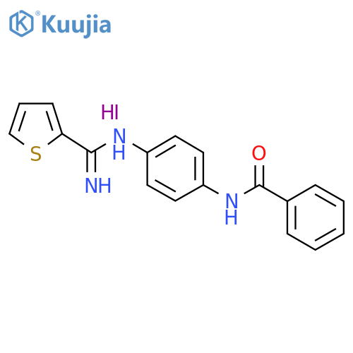 N-(4-{[imino(thiophen-2-yl)methyl]amino}phenyl)benzamide hydroiodide (1:1) structure