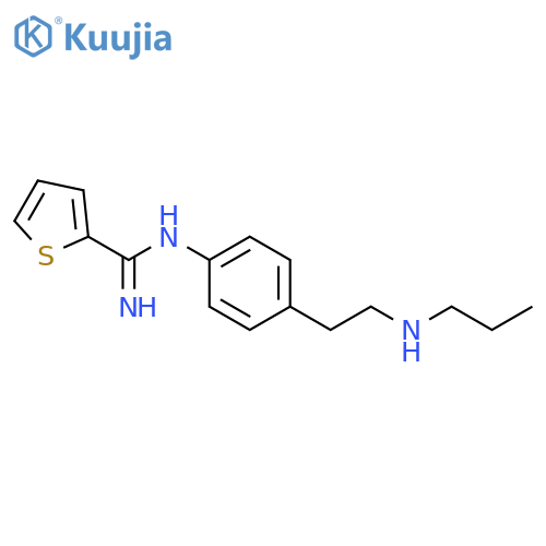 2-Thiophenecarboximidamide, N-[4-[2-(propylamino)ethyl]phenyl]- structure