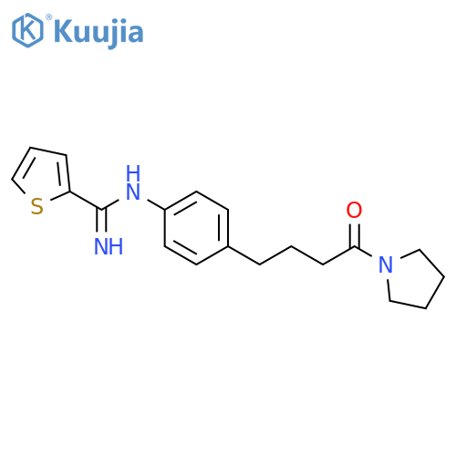 2-Thiophenecarboximidamide,N-[4-[4-oxo-4-(1-pyrrolidinyl)butyl]phenyl]- structure