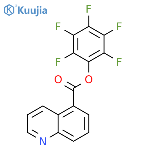 5-Quinolinecarboxylic acid, pentafluorophenyl ester structure