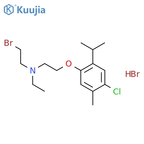Ethanamine,2-bromo-N-[2-[4-chloro-5-methyl-2-(1-methylethyl)phenoxy]ethyl]-N-ethyl-,hydrobromide (1:1) structure
