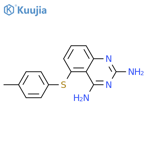 5-(4-Tolylthio)-2,4-diaminoquinazoline structure