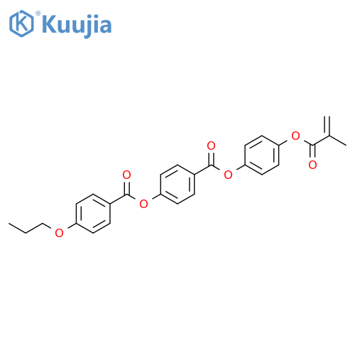 Benzoic acid, 4-propoxy-,4-[[4-[(2-methyl-1-oxo-2-propenyl)oxy]phenoxy]carbonyl]phenyl ester structure