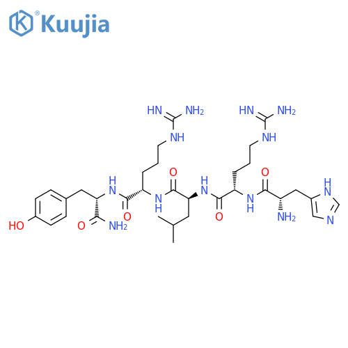 (His32,Leu34)-Neuropeptide Y (32-36) H-His-Arg-Leu-Arg-Tyr-NH2 structure