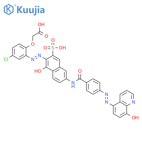 Acetic acid,2-[4-chloro-2-[2-[1-hydroxy-6-[[4-[2-(8-hydroxy-5-quinolinyl)diazenyl]benzoyl]amino]-3-sulfo-2-naphthalenyl]diazenyl]phenoxy]- structure