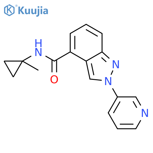 N-(1-methylcyclopropyl)-2-(pyridin-3-yl)-2H-indazole-4-carboxamide structure