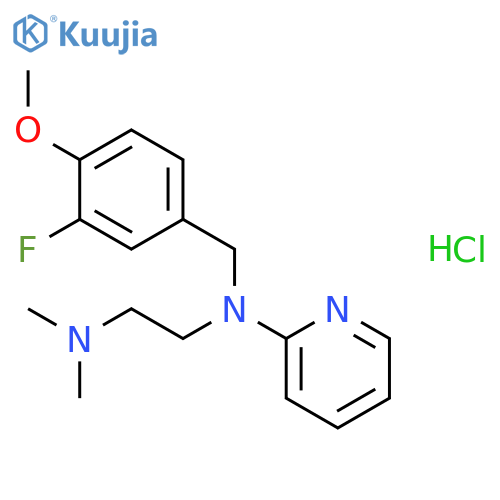 1,2-Ethanediamine,N1-[(3-fluoro-4-methoxyphenyl)methyl]-N2,N2-dimethyl-N1-2-pyridinyl-,hydrochloride (1:1) structure