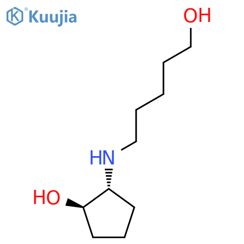 trans-2-[(5-hydroxypentyl)amino]cyclopentan-1-ol structure