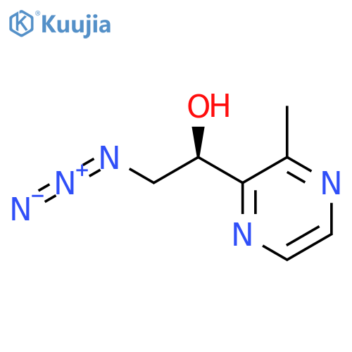 (1R)-2-azido-1-(3-methylpyrazin-2-yl)ethan-1-ol structure