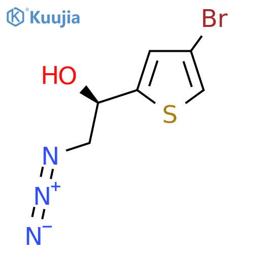 (1R)-2-azido-1-(4-bromothiophen-2-yl)ethan-1-ol structure