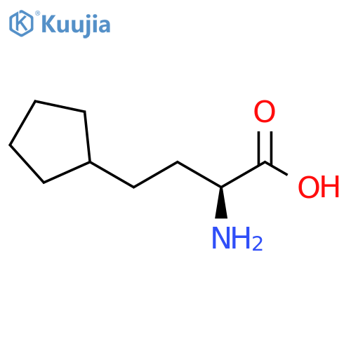 (2S)-2-amino-4-cyclopentylbutanoic acid structure