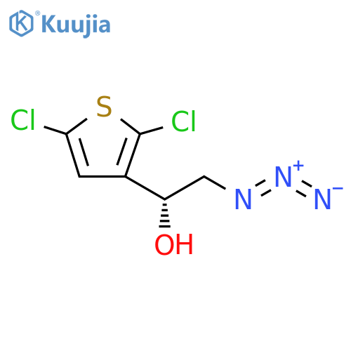 (1R)-2-azido-1-(2,5-dichlorothiophen-3-yl)ethan-1-ol structure