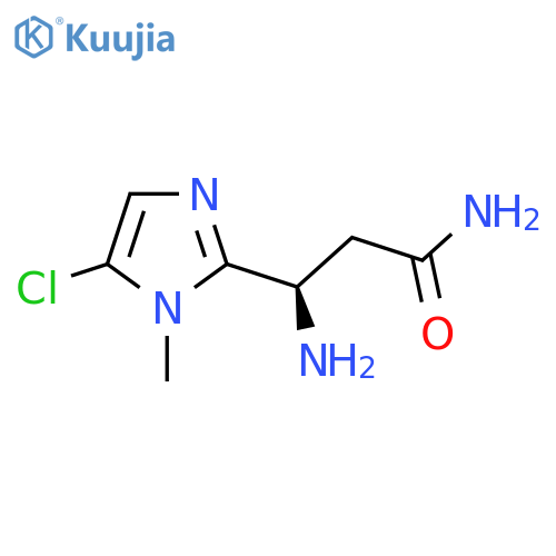 (3R)-3-Amino-3-(5-chloro-1-methyl-1H-imidazol-2-yl)propanamide structure