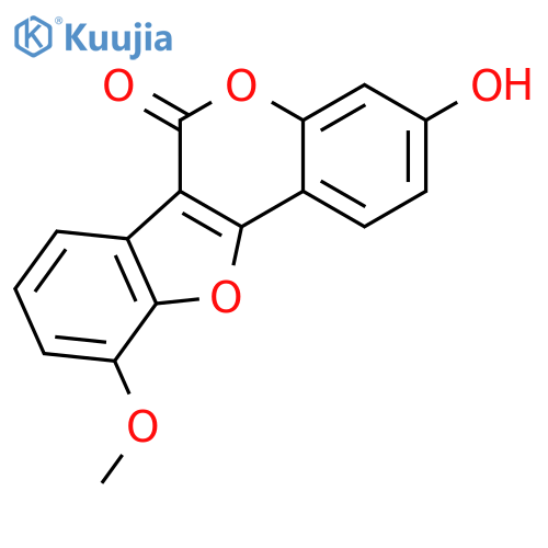6H-Benzofuro[3,2-c][1]benzopyran-6-one,3-hydroxy-10-methoxy- structure
