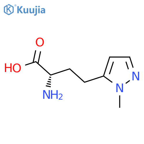 (2S)-2-amino-4-(1-methyl-1H-pyrazol-5-yl)butanoic acid structure