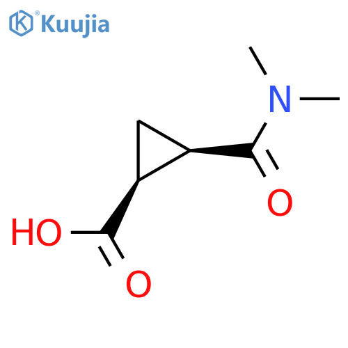 (1S,2R)-2-(dimethylcarbamoyl)cyclopropane-1-carboxylic acid, cis structure