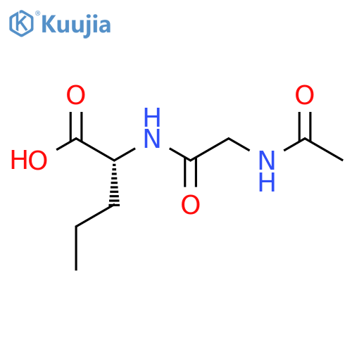 (2R)-2-(2-acetamidoacetamido)pentanoic acid structure
