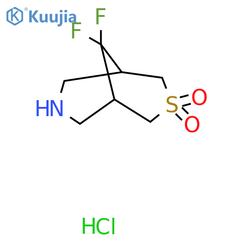 9,9-difluoro-3lambda6-thia-7-azabicyclo3.3.1nonane-3,3-dione hydrochloride structure