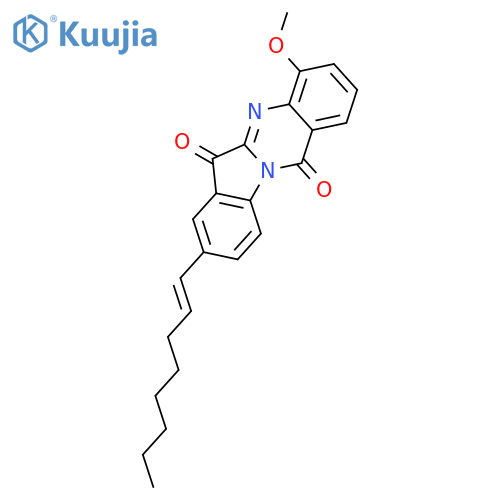 Indolo[2,1-b]quinazoline-6,12-dione, 4-methoxy-8-(1-octenyl)- (9CI) structure