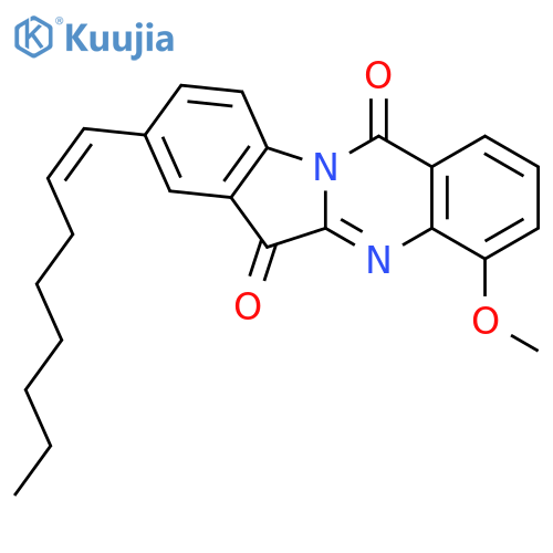 Indolo[2,1-b]quinazoline-6,12-dione,  4-methoxy-8-(1Z)-1-octenyl-  (9CI) structure