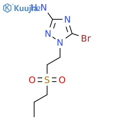 5-bromo-1-[2-(propane-1-sulfonyl)ethyl]-1H-1,2,4-triazol-3-amine structure