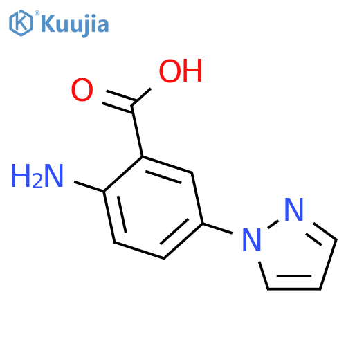 Benzoic acid,2-amino-5-(1H-pyrazol-1-yl)- structure