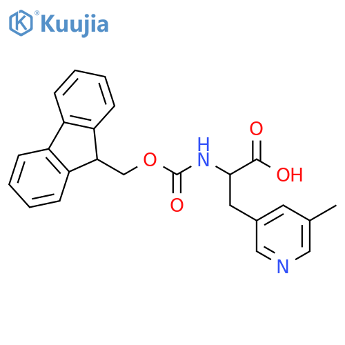 2-({(9H-fluoren-9-yl)methoxycarbonyl}amino)-3-(5-methylpyridin-3-yl)propanoic acid structure