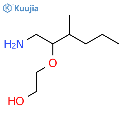 2-(1-amino-3-methylhexan-2-yl)oxyethan-1-ol structure