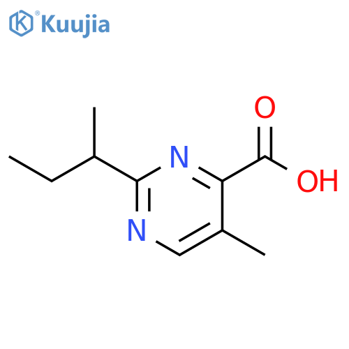 4-Pyrimidinecarboxylic acid, 5-methyl-2-(1-methylpropyl)- structure