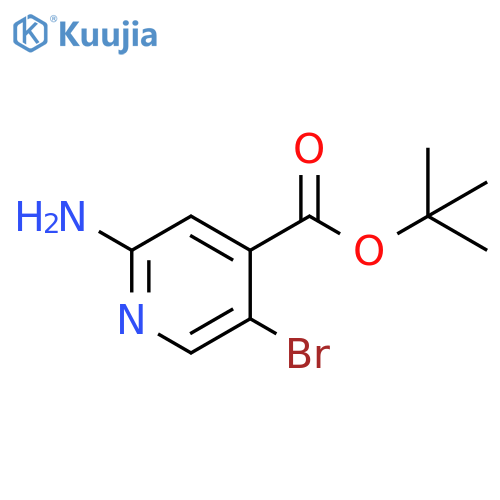 4-PYRIDINECARBOXYLIC ACID, 2-AMINO-5-BROMO-, 1,1-DIMETHYLETHYL ESTER structure
