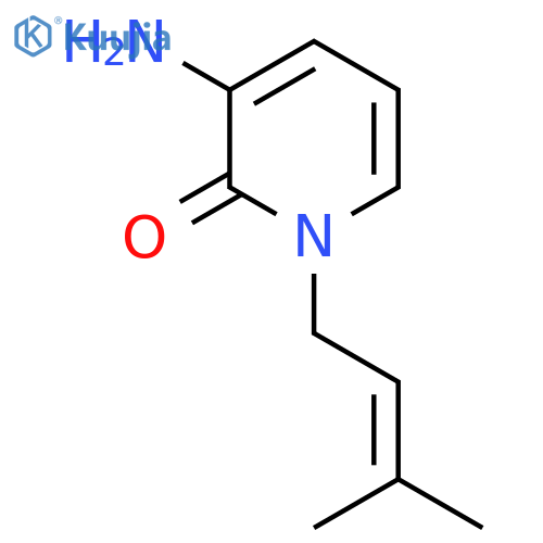 3-Amino-1-(3-methylbut-2-en-1-yl)-1,2-dihydropyridin-2-one structure