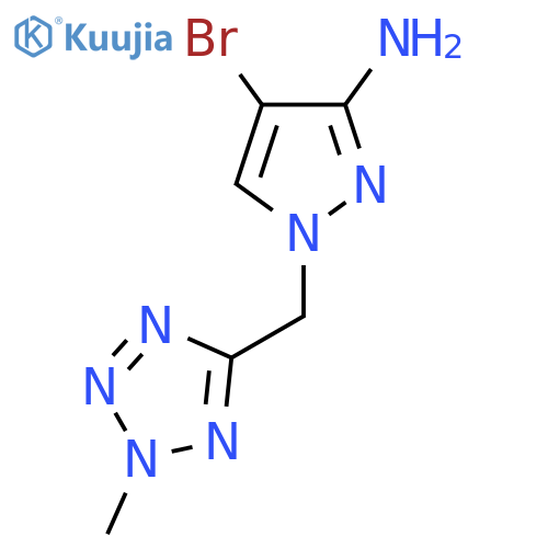 4-bromo-1-(2-methyl-2H-1,2,3,4-tetrazol-5-yl)methyl-1H-pyrazol-3-amine structure