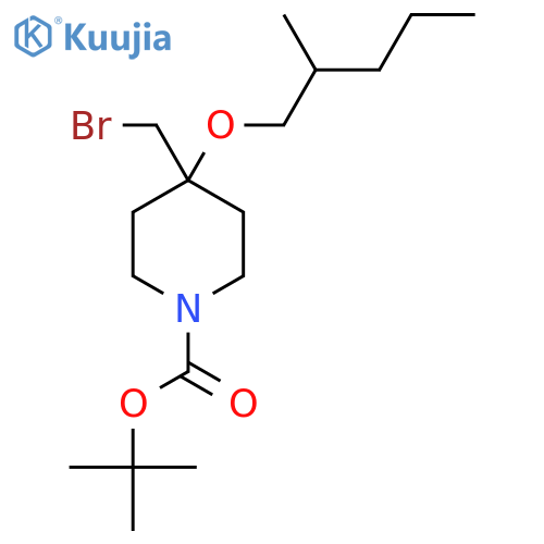 tert-butyl 4-(bromomethyl)-4-(2-methylpentyl)oxypiperidine-1-carboxylate structure