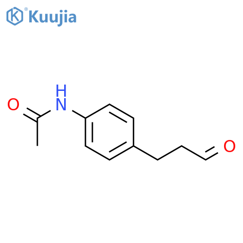 N-4-(3-oxopropyl)phenylacetamide structure