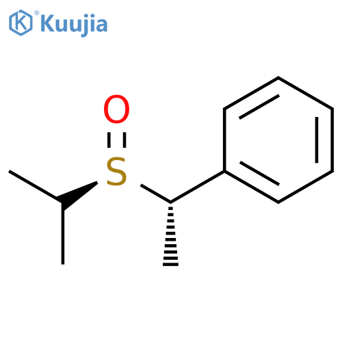Benzene, [(1S)-1-[(R)-(1-methylethyl)sulfinyl]ethyl]-, rel- structure