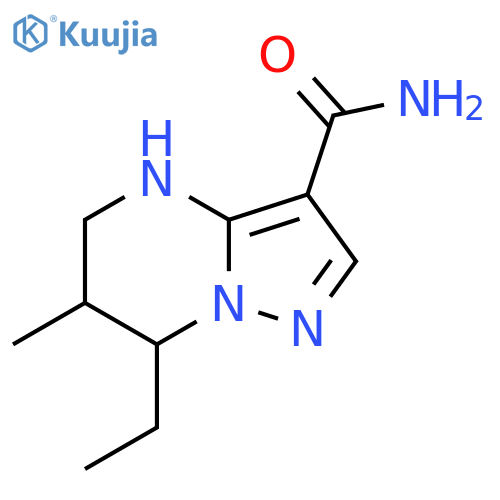 7-ethyl-6-methyl-4H,5H,6H,7H-pyrazolo1,5-apyrimidine-3-carboxamide structure