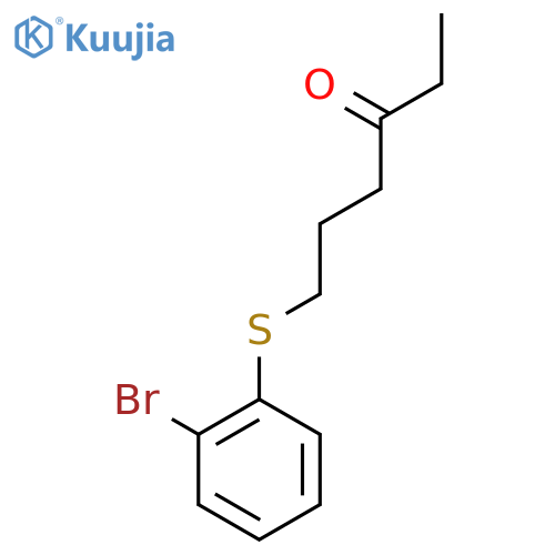 6-[(2-Bromophenyl)sulfanyl]hexan-3-one structure