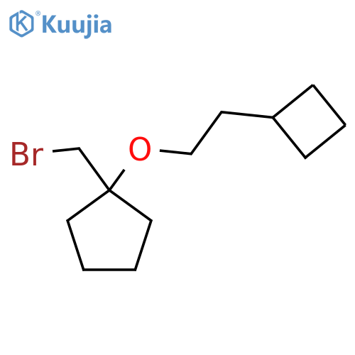 1-(bromomethyl)-1-(2-cyclobutylethoxy)cyclopentane structure