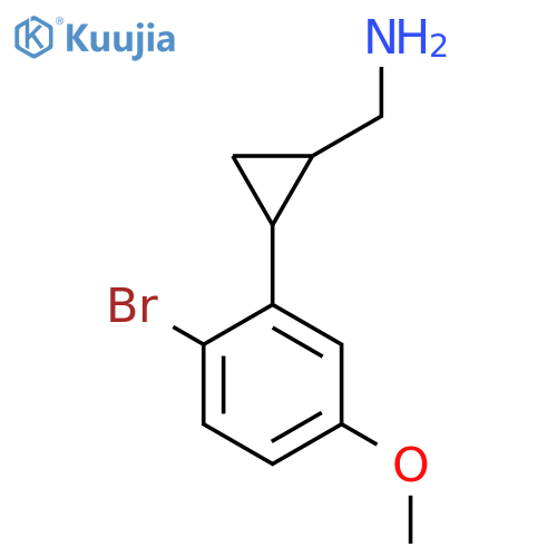2-(2-bromo-5-methoxyphenyl)cyclopropylmethanamine structure