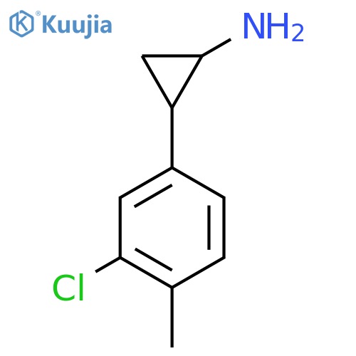 2-(3-chloro-4-methylphenyl)cyclopropan-1-amine structure